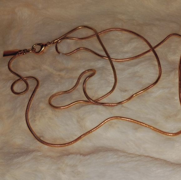 "TALBOTS" Gold Rope Chain Necklace w/ TALBOTS Charm - Picture 2 of 7